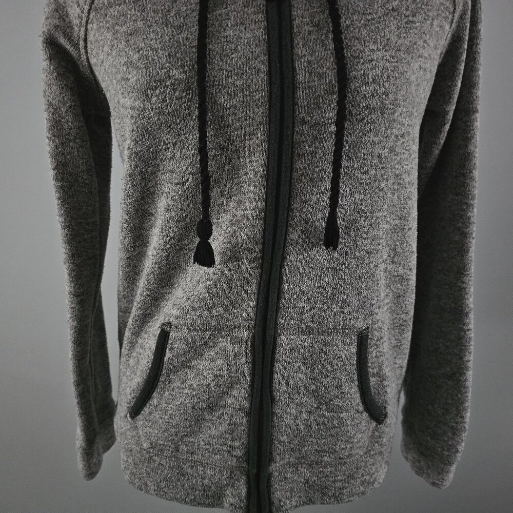 AMERICAN EAGLE OUTFITTERS zip-up HOODED JACKET grey POLYESTER - Picture 3 of 9